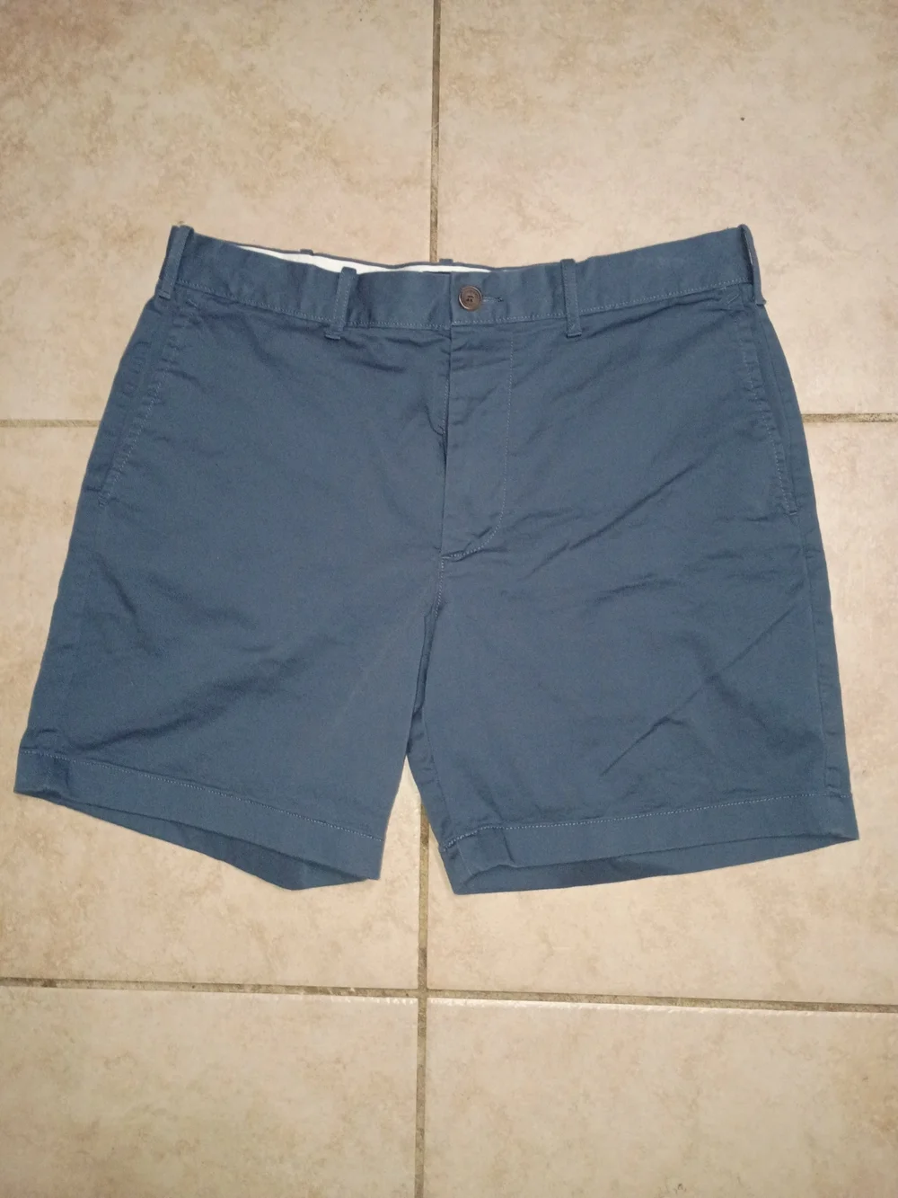 J. Crew Slate Blue Flat-Front Men's Shorts